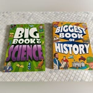 “Big Book of Science’ and “Biggest Book of History” Children’s Workbook Books